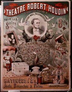 Cartel del teatro Robert Houdin, c.1860-75 (cartel) de Unknown artist