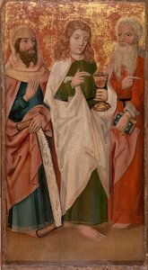 Tres Apóstoles con Cortacruces, Cáliz y Libro de Unknown artist