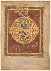 Página de título del "Tonarius" del Abad Berno: Inicial D[omino] de Unknown artist