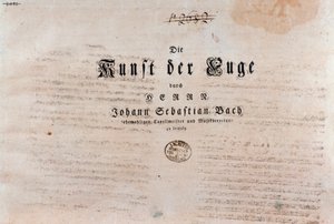 Portada de la partitura de El arte de la fuga, por Johann Sebastian Bach de Unknown artist