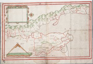 Bahía de Tralee, Irlanda, c.1600 (papel, lino) de Unknown artist