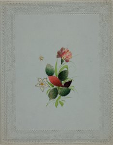 Valentín sin título (Flores rosas y blancas) de Unknown artist