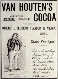 Pegatina publicitaria de cacao Van Houten, alrededor de 1890 de Unknown artist