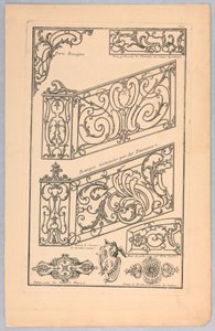Varios diseños para trabajos decorativos en metal de Unknown artist