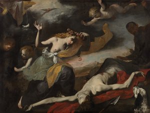 Venus descubriendo al Adonis muerto de Unknown artist
