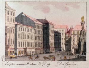 Vista de la Plaza Graben en Viena