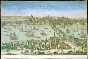 Vista de Londres a principios del siglo XVIII de Unknown artist