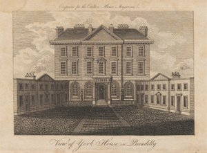 Vista de York House en Piccadilly de Unknown artist