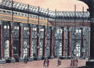Vista de una sala ceremonial del Castillo de Schönbrunn, antigua residencia de la Familia Imperial Austriaca, grabado de 1820 de Unknown artist