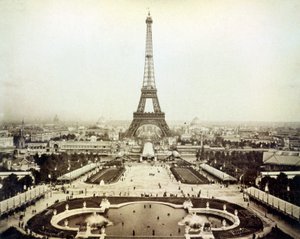 Vista de la Exposición Universal de 1889 en París y la Torre Eiffel de Unknown artist