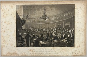 Vista del Senado de los Estados Unidos en sesión de Unknown artist