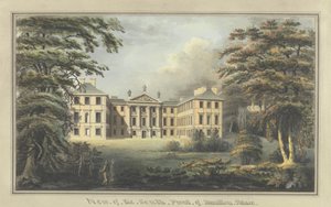 Vista de la fachada sur del Palacio Hamilton de Unknown artist