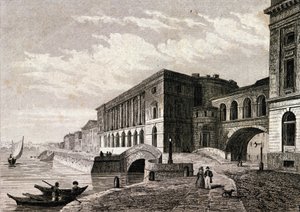 Vista del Teatro de San Petersburgo en 1828 de Unknown artist