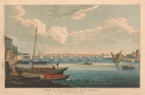 Vista del puente de hierro de Vauxhall