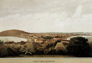 Vista de la ciudad de Mazatlán en la costa del Océano Pacífico, México de Unknown artist
