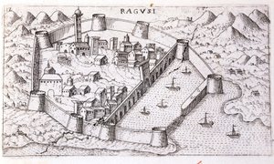 Vista de la ciudad de Ragusa en el siglo XVI