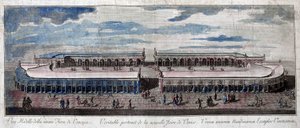 Vista de la feria de Venecia, Italia. Grabado del siglo XVIII. de Unknown artist