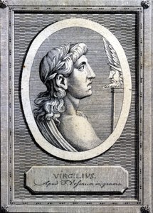 Virgilio (70 - 19 a.C.), poeta latino. Grabado del siglo XVIII. de Unknown artist