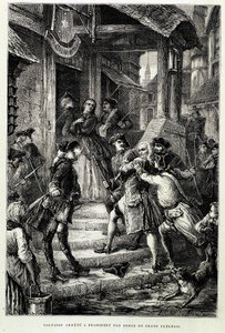 Voltaire arrestado en Frankfurt por orden del gran Federico II - en 