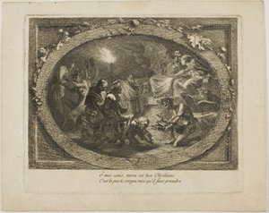 Voltaire en una Revelación Satánica de Unknown artist