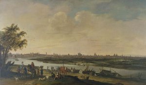 Vue générale de Paris, prise du bas de la colline de Chaillot, hacia 1650, entre 1645 y 1655 (óleo sobre lienzo) de Unknown artist