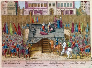 Guerra de los Noventa Años: La Decapitación de Lamoral, Conde de Egmont, Príncipe de Gavre (1522-1568) de Unknown artist