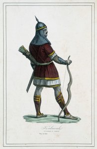 Guerrero Kalmouk (pueblo mongol de Siberia Meridional) - en 