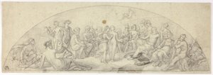 Boda de Cupido y Psique en el Monte Olimpo de Unknown artist