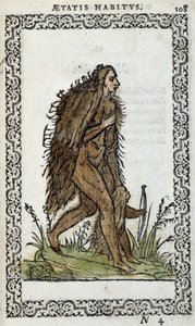 Mujer salvaje y su hijo - en “Habits et effigies” por Jean Sluperius