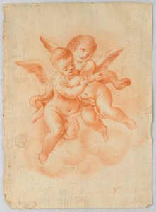 Putti alados en las nubes de Unknown artist