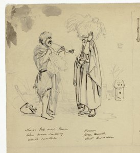 Mujer y mendigo de Unknown artist