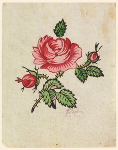 Prueba de xilografía para un textil impreso de Unknown artist