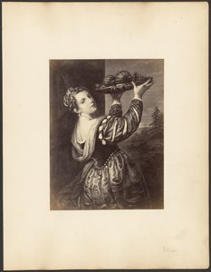 [Obra realizada a partir de "Muchacha con bandeja de frutas" de Tiziano]