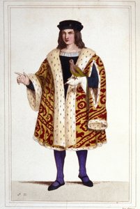 Retrato de Guillaume de Montmorency (ca. 1453 - 1531) grabado de 1830. de Unknown artist