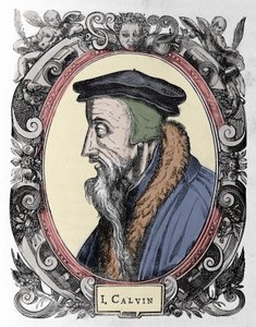 Retrato de Jean Calvin (1509-1564), reformador religioso y escritor francés de Unknown artist