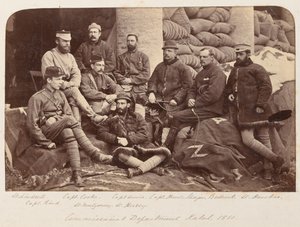 Un grupo de oficiales británicos, circa 1879 de Unknown photographer