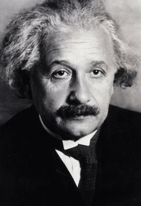 Albert Einstein (foto en blanco y negro)