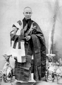 Annamese bonze en Cochinchina, Indochina, c. 1900 (foto b/n) de Unknown photographer