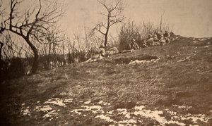 Tropas francesas en una ladera