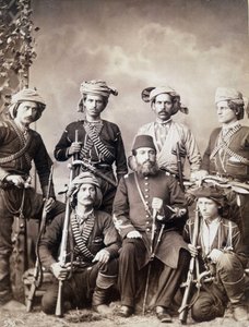 Guerreros georgianos de Batum (o Batumi) ciudad de Georgia, capital de Adjaria de Unknown photographer