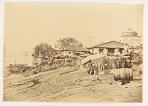 Ghat del fuerte de Allahabad, India, hacia 1858-61 (foto) de Unknown photographer