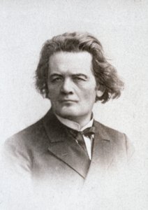 Retrato de medio cuerpo del famoso pianista y compositor ruso Anton Grigorevic Rubinstein
