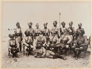 Oficiales indios de la 9ª Caballería de Bengala, 1885 de Unknown