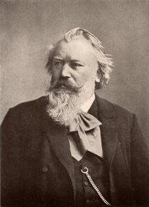 Johannes Brahms (1833-1897) Compositor alemán, semitono (impresión) de Unknown photographer