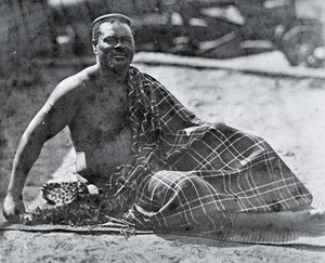 Rey Cetshwayo en el exilio en Ciudad del Cabo de Unknown photographer