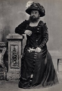 Les Monsters, la mujer con barba. Fotografía, finales del siglo XIX, París. Coll. Selva. de Unknown photographer