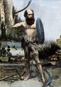Arma nativa australiana de un boomerang - autochrome de Unknown photographer