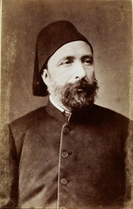 Imperio Otomano: “Retrato de Ahmet Mithat Pasha (o Ahmed Midhat pasha) (1822-1883) reformador y estadista turco” Fotografía Ankara, Sociedad Histórica Turca. Turquía de Unknown photographer