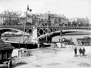 París: El puente del Carrousel y los muelles de Unknown photographer