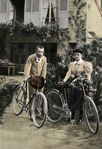 Pierre y Marie Curie en su jardín